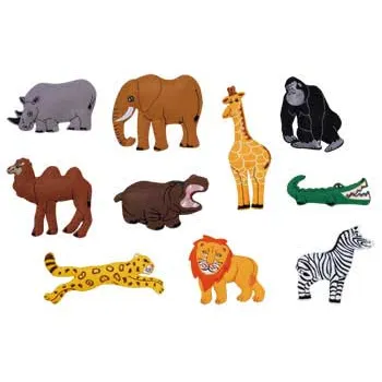 Wild Animals Felt Pieces 10 Pieces - Modern Teaching Aids NZ