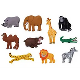 Wild Animals Felt Pieces 10 Pieces - Modern Teaching Aids NZ