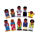 African Family and Friends Finger Puppets -10pc - Modern Teaching Aids NZ