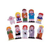 Caucasian Family and Friends Finger Puppets -10pc - Modern Teaching Aids NZ