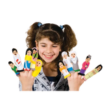 Asian Family and Friends Finger Puppets -10pc - Modern Teaching Aids NZ