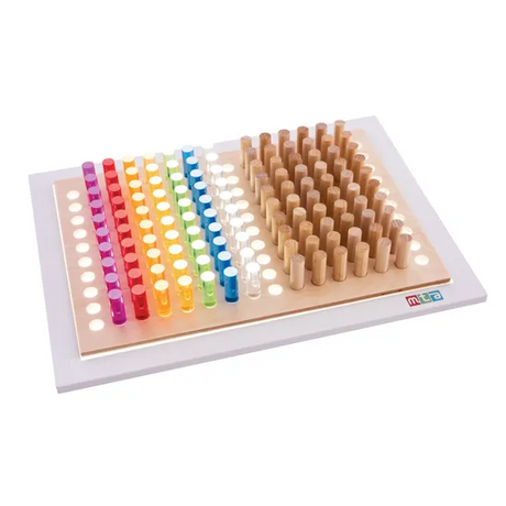 Teachables - Wooden Peg Board Tray - A3 - 42x29.5 - Modern Teaching Aids NZ