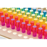 Teachables - Acrylic Coloured Cylinders - 70  Pieces - Modern Teaching Aids NZ