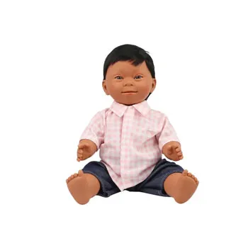 Dark Skin Boy with Down Syndrome 40cm - Dark Hair
