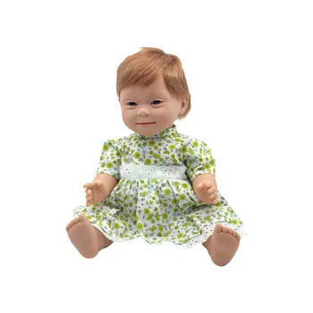 Caucasian Girl with Down Syndrome 40cm - Red Hair