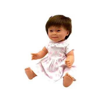 Caucasian Girl with Down Syndrome 40cm - Brown Hair