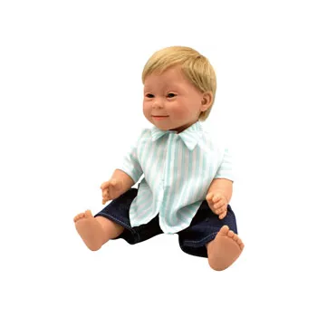 Caucasian Boy with Down Syndrome 40cm - Blonde Hair