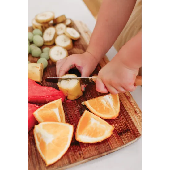 Kiddikutter Child Safe Knife Wooden Handle - Modern Teaching Aids NZ