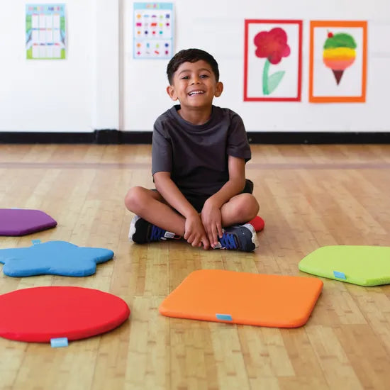 Kit for Kids - Rainbow Floor Seats & Carry Bag - Set of 32 - Modern Teaching Aids NZ