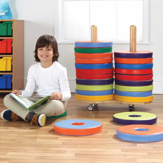 Kit for Kids - Donut Cushions & Trolley - 25  Pieces - Modern Teaching Aids NZ