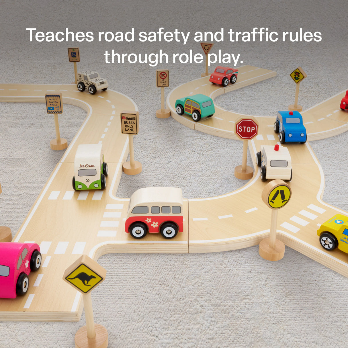 Wooden Traffic Signs - 20 Pieces - Modern Teaching Aids NZ