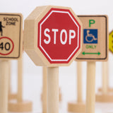 Wooden Traffic Signs - 20 Pieces - Modern Teaching Aids NZ