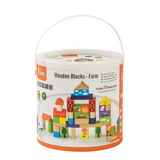 Farm Wooden Blocks Set - 50 Pieces - Modern Teaching Aids NZ