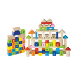 Alphabet & Numbers Wooden Blocks Set - 100 Piecess - Modern Teaching Aids NZ