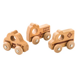 Wooden Emergency Services Vehicles - Set of 3 - Modern Teaching Aids NZ