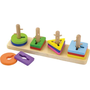 Wooden Maze Puzzle Pieces - 4 Shapes - Modern Teaching Aids NZ