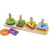 Wooden Maze Puzzle Pieces - 4 Shapes - Modern Teaching Aids NZ