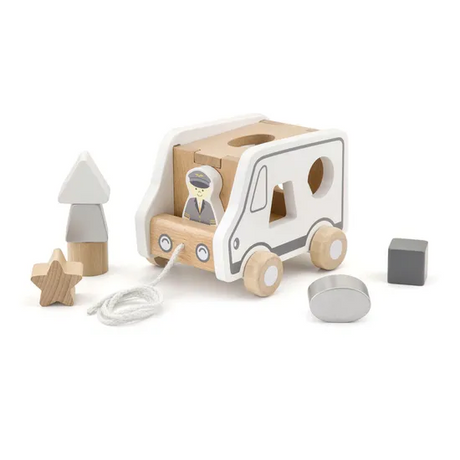 Pull Along Shape Sorting Truck - Grey Tones - Modern Teaching Aids NZ