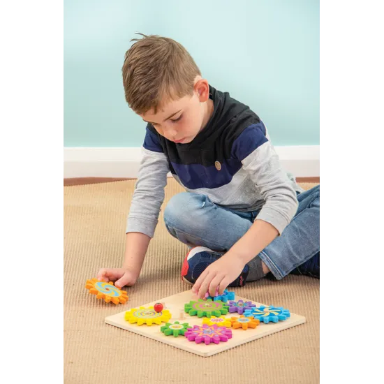 Puzzle & Spinning Gears - 12 Pieces - Modern Teaching Aids NZ
