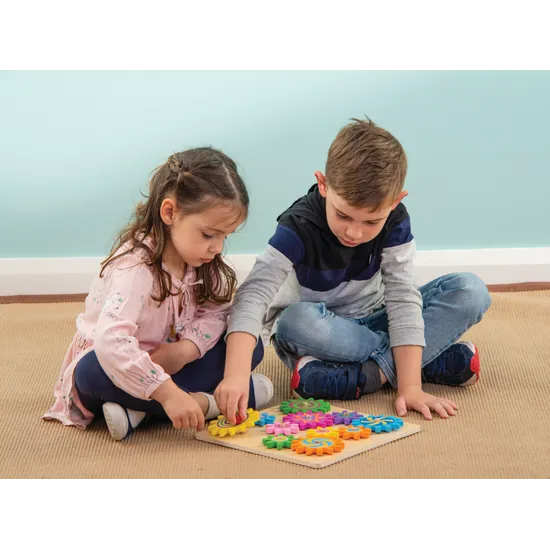 Puzzle & Spinning Gears - 12 Pieces - Modern Teaching Aids NZ