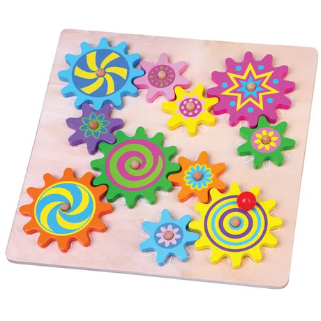 Puzzle & Spinning Gears - 12 Pieces - Modern Teaching Aids NZ