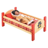 Wooden Doll Bed with Bedding - Modern Teaching Aids NZ