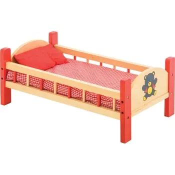 Wooden Doll Bed with Bedding - Modern Teaching Aids NZ