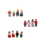 Bendable Wooden Doll Families - 13 Pieces - Modern Teaching Aids NZ
