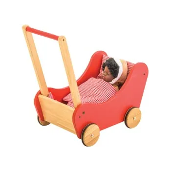 Red Wooden Doll Buggy - Modern Teaching Aids NZ