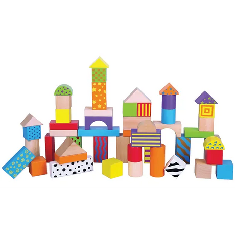 Pattern Wooden Blocks - 50 pieces - Modern Teaching Aids NZ