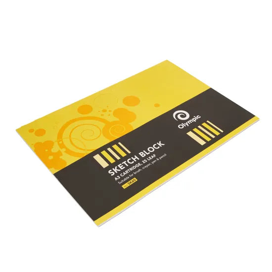 Olympic Sketch Block A3 110 gsm - 25 Sheets - Modern Teaching Aids NZ