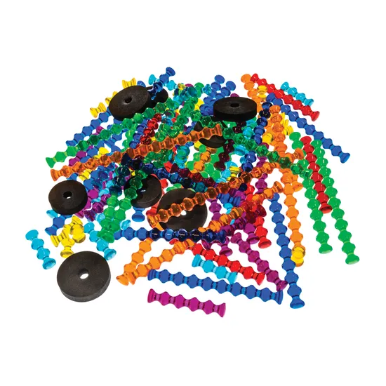Playstix Transparent Construction Set - 105  Pieces - Modern Teaching Aids NZ