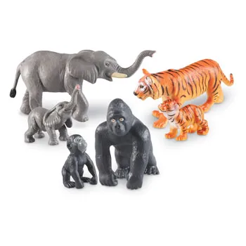 Jumbo Jungle Animal Families - 6 Pieces - Modern Teaching Aids NZ