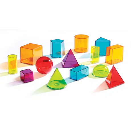 View-Thru Geometric Solids 14 Pcs - Modern Teaching Aids NZ