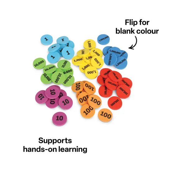 Place Value Discs - Set of 280 - Modern Teaching Aids NZ