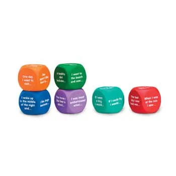 Writing Prompt Cubes Set Of 6 - Modern Teaching Aids NZ