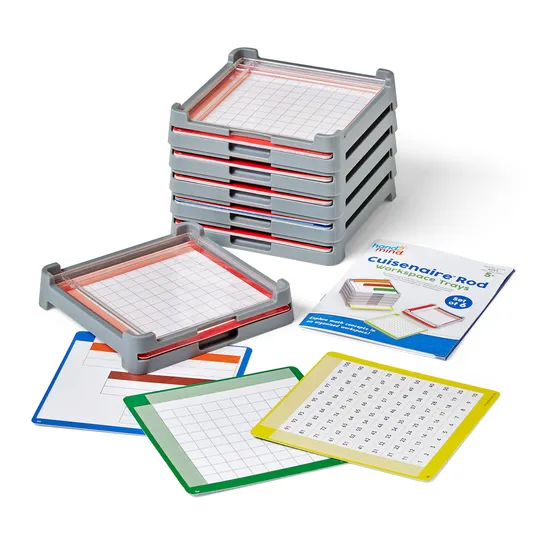 Learning Resources Cuisenaire Rods - Workspace Trays, Set of 6 - Modern Teaching Aids NZ