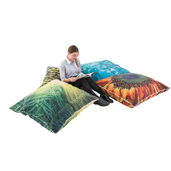 Outdoor Nature Cushions - Set of 4 - 100x100cm - Modern Teaching Aids NZ