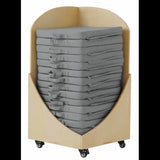 Floor Seats & Trolley - 15 pieces - Grey - Modern Teaching Aids NZ