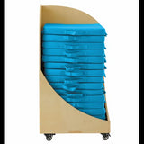 Floor Seats & Trolley - 15 pieces - Turquoise - Modern Teaching Aids NZ