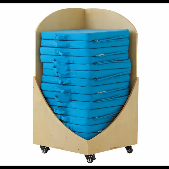 Floor Seats & Trolley - 15 pieces - Turquoise - Modern Teaching Aids NZ
