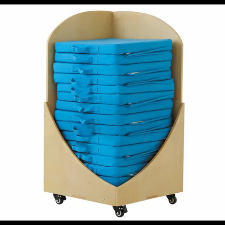 Floor Seats & Trolley - 15 pieces - Turquoise - Modern Teaching Aids NZ