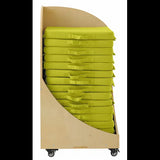 Floor Seats & Trolley - 15 pieces - Lime - Modern Teaching Aids NZ