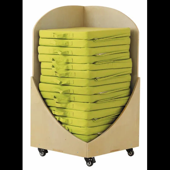 Floor Seats & Trolley - 15 pieces - Lime - Modern Teaching Aids NZ