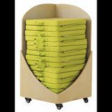 Floor Seats & Trolley - 15 pieces - Lime - Modern Teaching Aids NZ