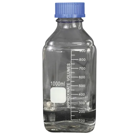 Quality Reagent Bottle - Clear - Square - 1000ml - Modern Teaching Aids NZ