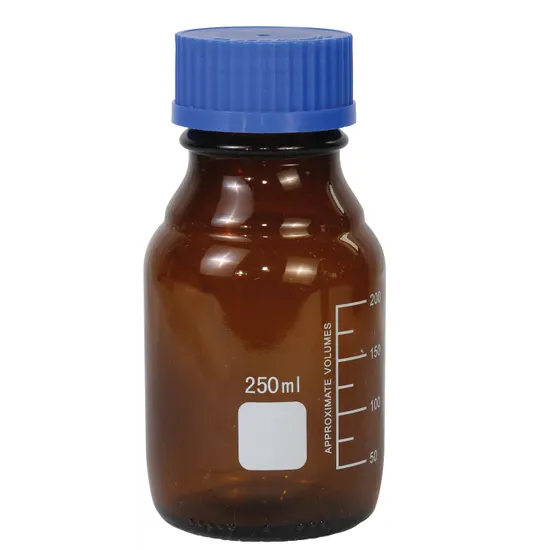 Quality Reagent Bottle - Amber - Round - 250ml - Modern Teaching Aids NZ