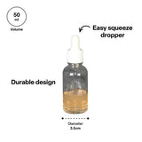 Silicone Dropper Bottle - Clear, 50 ml - Modern Teaching Aids NZ