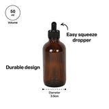 Silicone Dropper Bottle - Amber, 50 ml - Modern Teaching Aids NZ