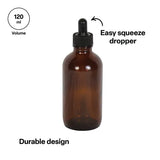 Silicone Dropper Bottle - Amber - 120ml - Modern Teaching Aids NZ